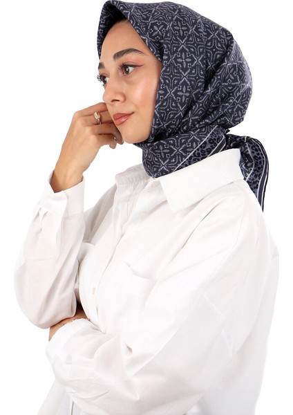 Ametist Rüya Desen Twill Ipek Eşarp