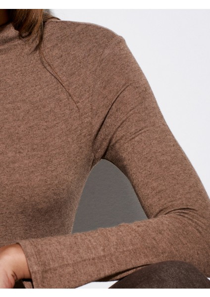 31391 Dik Yaka Uzun Kollu Top-Vizon fırsatları