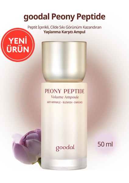 Peptit Içerikli, Cilde Sıkı Görünüm Kazandıran Ampul Goodal Peony Peptide Volume Ampoule