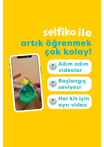 Pengu Örgü Öğrenme Kiti | Yeni Başlayanlar Için Videolu Tığ Işi Amigurumi Penguen Örgü Seti fırsatları