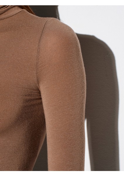 32277 Balıkçı Yaka Kaşmir Bluz-Vizon fırsatları