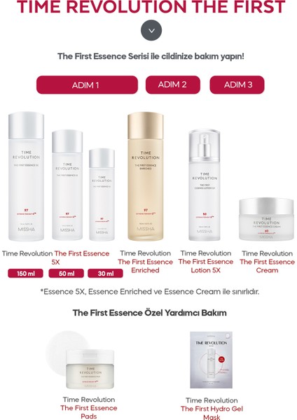 Fermante İçeriklere Sahip Aydınlatıcı & Nemlendirici Esans Time Revolution The First Essence 5x 50ml