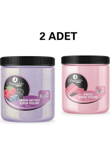 Peeling Damla Sakızlı 800GR+ORMAN Meyveli 800GR