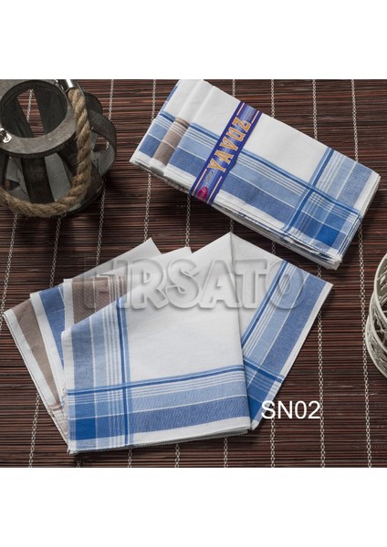 Yavuz Kumaş Mendil 12'li Kutulu Set 39X39CM