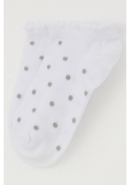 Kız Çocuk Patik Çorap Puantiye Desenli 1-12 Yaş, Beyaz modelleri