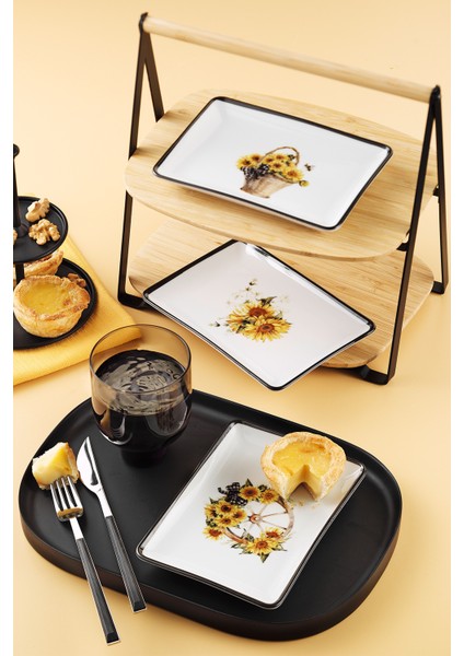 Günebakan 18X13 3 Parça Düz Tabak