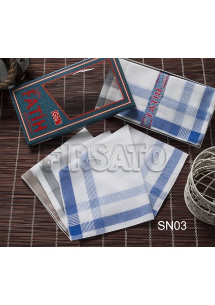 Fatih Kumaş Mendil 12'li Kutulu Set 40X40CM