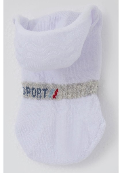 Erkek Çocuk Babet Çorap Sport Yazı Baskılı 7-14 Yaş, Beyaz modelleri