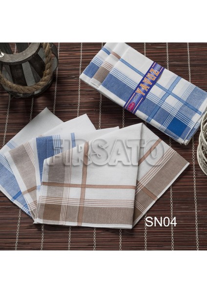 Yavuz Kumaş Mendil 12'li Kutulu Set 39X39CM