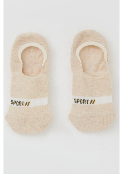 Erkek Çocuk Babet Çorap Sport Yazı Baskılı 7-14 Yaş, Krem