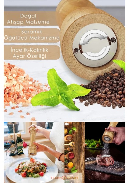Doğal Ahşap Değirmen Karabiber Tuz Kahve Baharat Öğütücü Manuel El Değirmeni fırsatları