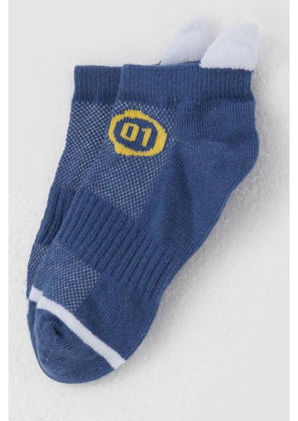 Breeze Erkek Çocuk Patik Çorap Rakam Baskılı 5-14 Yaş, Koyu Mavi modelleri