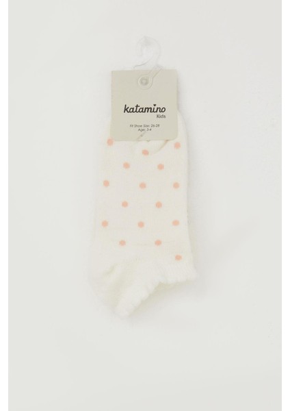 Kız Çocuk Patik Çorap Puantiye Desenli 1-12 Yaş, Krem fiyatları