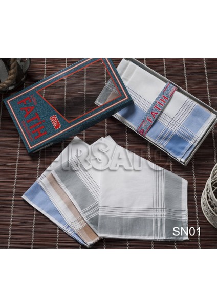 Fatih Kumaş Mendil 12'li Kutulu Set 40X40CM