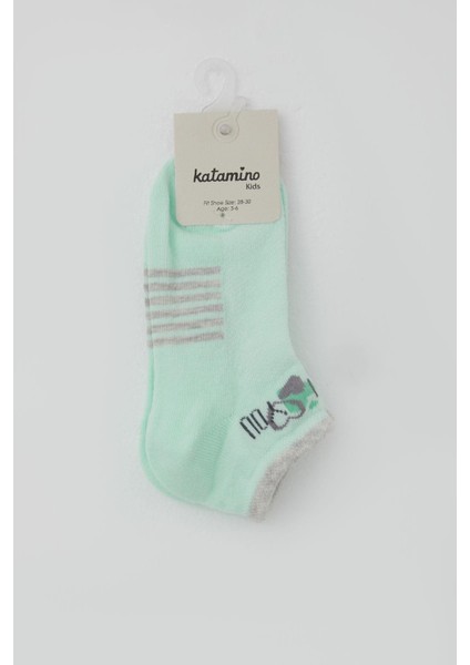 Kız Çocuk Patik Çorap Sevgi Temalı Yazı Baskılı 3-8 Yaş, Su Yeşili fiyatları