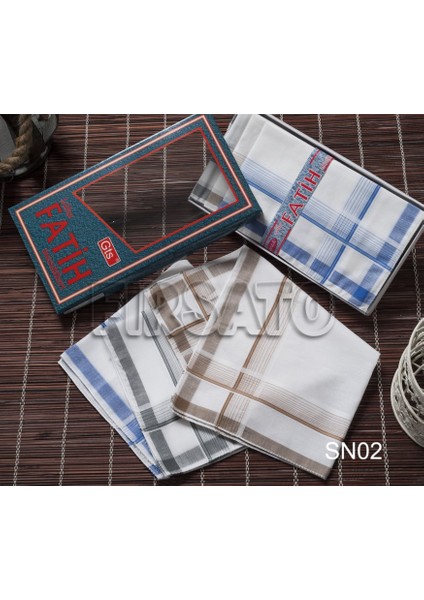 Fatih Kumaş Mendil 12'li Kutulu Set 40X40CM