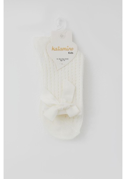Kız Çocuk Soket Çorap File Detaylı 7-10 Yaş, Ekru fiyatları