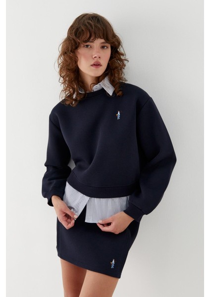 Gömlek Detaylı Sweatshirt Lacivert modelleri