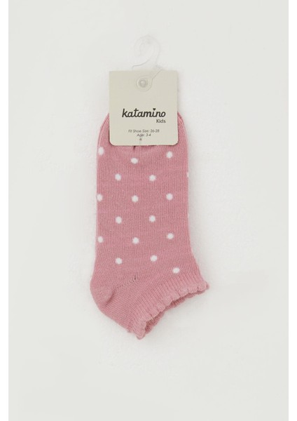 Kız Çocuk Patik Çorap Puantiye Desenli 1-12 Yaş, Gülkurusu fiyatları