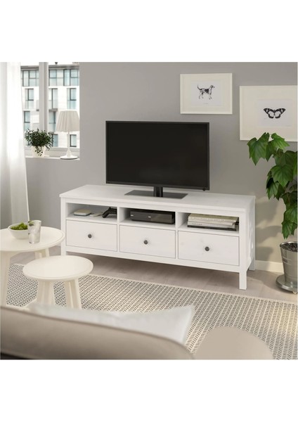 Hemnes Tv Sehpası Beyaz Vernik 148 x 47 x 57 Cm modelleri