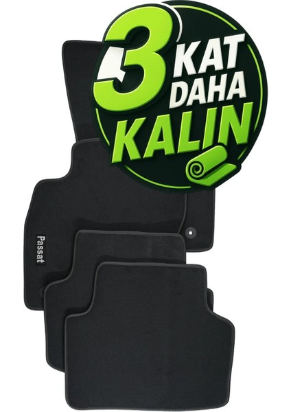 Volkswagen Passat B8 2016 Araca Özel Halı Oto Paspas Velur Paspas