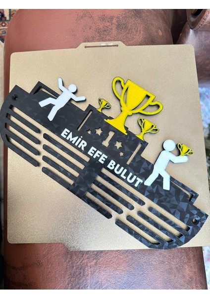 Isme Özel Madalyalık – Sarı Siyah Tasarım modelleri