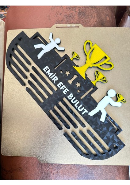 Isme Özel Madalyalık – Sarı Siyah Tasarım indirimleri