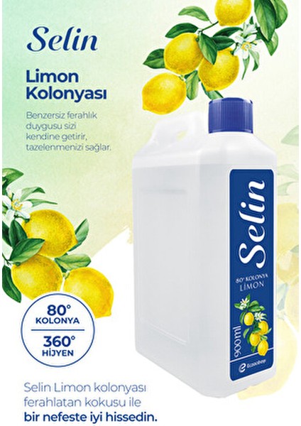Limon Kolonyası 80 Derece Limon Aromalı 900 ml ve 200 ml Hediyelik Dökme modelleri