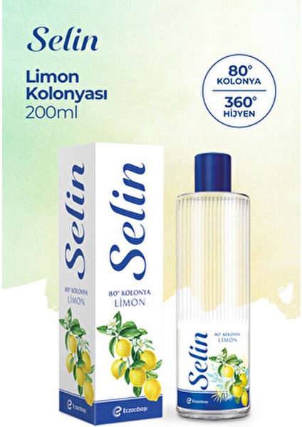 Limon Kolonyası 80 Derece Limon Aromalı 900 ml ve 200 ml Hediyelik Dökme indirimleri