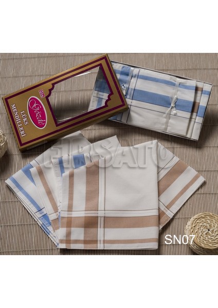 Gözde Kumaş Mendil 12'li Sarı Kutulu Set 46X46CM