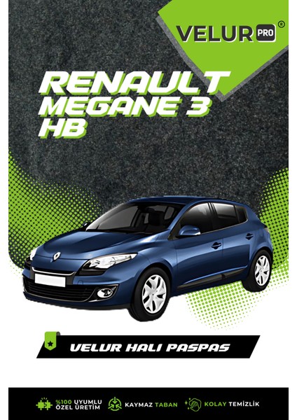 Renault Megane 3 Hatchback 2008 Araca Özel Halı Paspas Araba Halısı Oto Paspas fırsatları