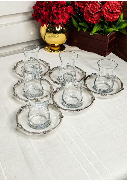 Seçkinev Gülizar 12 Parça Çay Takımı (Altın,gümüş,sarı) modelleri