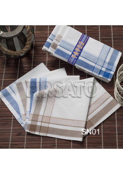 Yavuz Kumaş Mendil 12'li Kutulu Set 39X39CM
