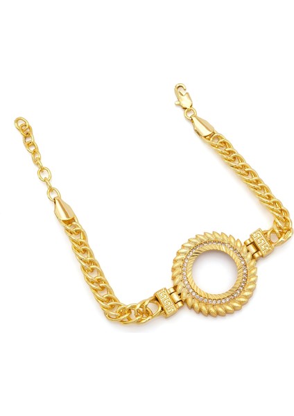 Altın Kaplama İmitasyon Zirkon Taşlı Arpa Modeli Çeyrek Çerçeve Bileklik BLK-1162 fiyatları