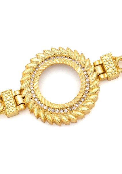 Altın Kaplama İmitasyon Zirkon Taşlı Arpa Modeli Çeyrek Çerçeve Bileklik BLK-1162 modelleri