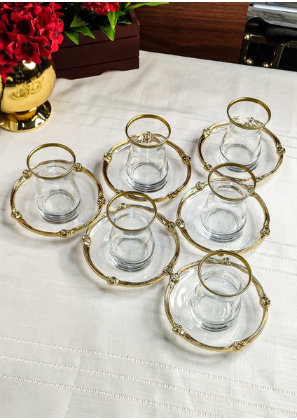 Seçkinev Gülizar 12 Parça Çay Takımı (Altın,gümüş,sarı) fiyatları