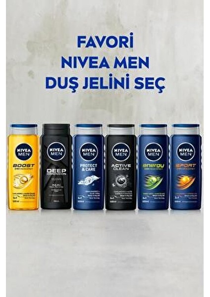 Men Energy Duş Jeli 3'ü 1 Arada Ferahlatıcı 500 ml x2 Erkekler İçin indirimleri
