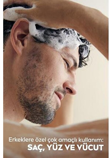 Men Energy Duş Jeli 3'ü 1 Arada Ferahlatıcı 500 ml x2 Erkekler İçin