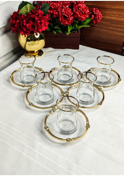 Seçkinev Gülizar 12 Parça Çay Takımı (Altın,gümüş,sarı) fiyatları