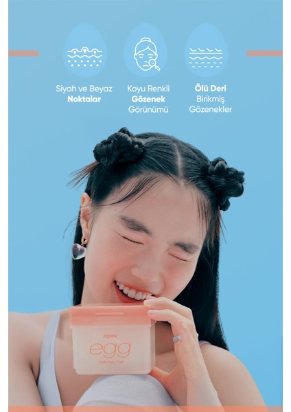 Cilde Aydınlık & Pürüzsüz Görünüm Kazandıran Gözenek Karşıtı Cilt Bakım Pedi A'PIEU Egg Pha Pore Pad