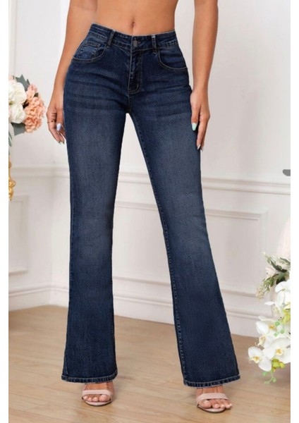 Cedy Denım Kadın 5 Cep Düşük Bel Ispanyol Paça Skinnyfit Esnek Jean Pantolon C619 modelleri