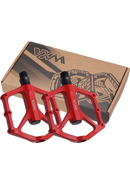Vxm 2 Adet Bisiklet Pedalı Kaymaz Alüminyum Alaşımlı Bisiklet Parçaları Kırmızı (Yurt Dışından)