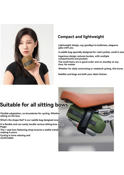 Rockbros 0,35 L Bisiklet Sele Çantası Alet Seti Yeşil (Yurt Dışından) modelleri