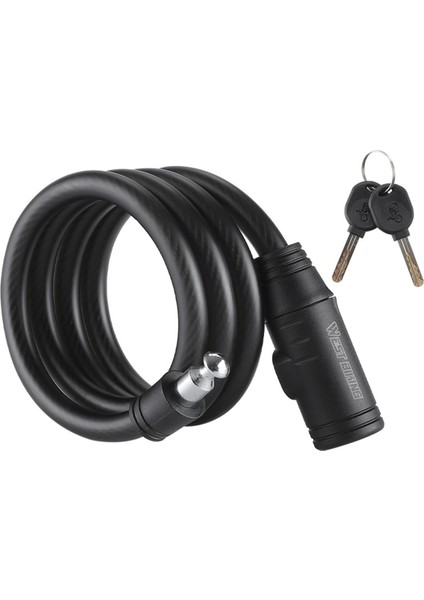 West Bıkıng Anahtarlı Bisiklet Kilidi Güvenlik Kablolu Anahtarlı Kilit (Yurt Dışından)