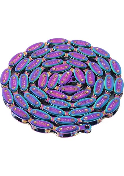 Dağ ve Yol Bisikletleri Için Tek Vitesli 100 Bağlantılı Bisiklet Zinciri Için Vxm - Hızlı Bağlantılı Dayanıklı Sabit Dişli Zincir, Zeytin Zinciri B (Yurt Dışından)