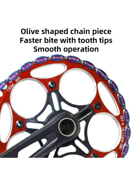 Dağ ve Yol Bisikletleri Için Tek Vitesli 100 Bağlantılı Bisiklet Zinciri Için Vxm - Hızlı Bağlantılı Dayanıklı Sabit Dişli Zincir, Zeytin Zinciri B (Yurt Dışından) modelleri