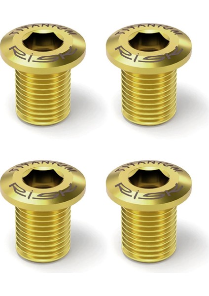 Rısk Yol Bisikleti Disk Takımı Vidaları Titanyum Alaşımlı Zincir Dişlisi Cıvataları (Yurt Dışından)