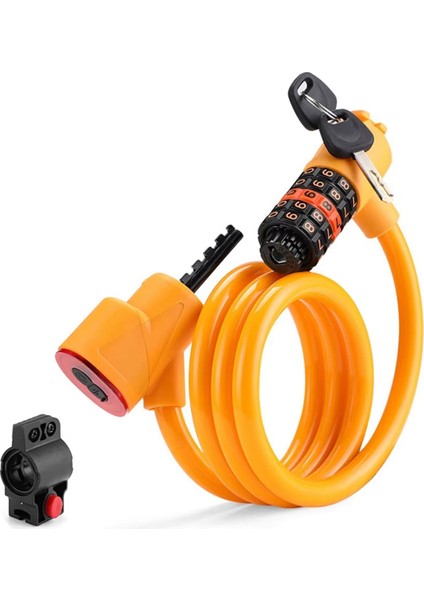 Işıklı Bisiklet Kilidi 5 Haneli Güvenlik Şifreli Bisiklet Kilidi Sarı (Yurt Dışından)