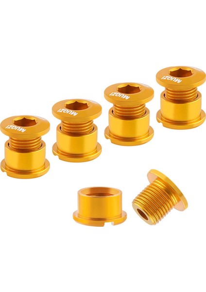 Muqzı 5 Parça Zincir Dişlisi Cıvata Seti 6,5 mm Tek Zincir Dişlisi Vidaları Altın (Yurt Dışından)