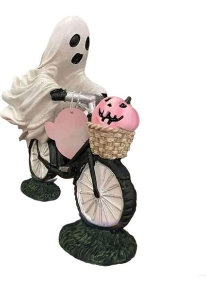 Cadılar Bayramı Hayalet Balkabağı Bisiklet Heykeli (Yurt Dışından)
